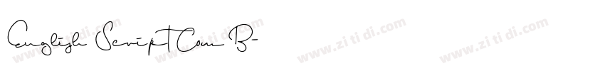 English Script Com B字体转换